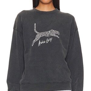 Annie Bing Spencer Cotton Leopard Sweatshirt size XS